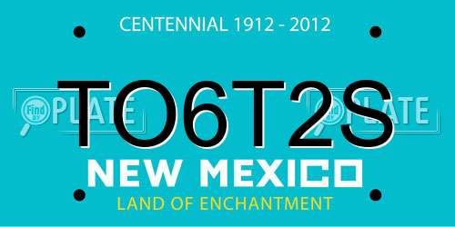 TO6T2S New Mexico License Plate