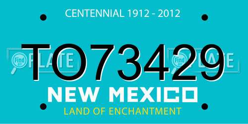 TO73429 New Mexico License Plate
