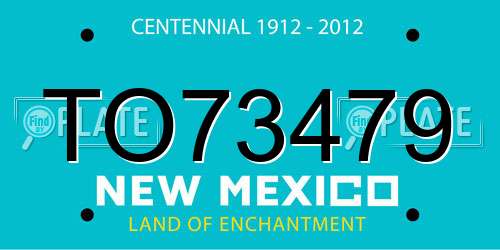 TO73479 New Mexico License Plate