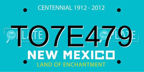 TO7E479 New Mexico License Plate