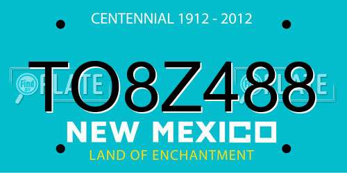 TO8Z488 New Mexico License Plate