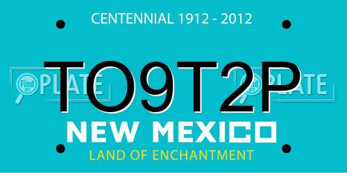 TO9T2P New Mexico License Plate