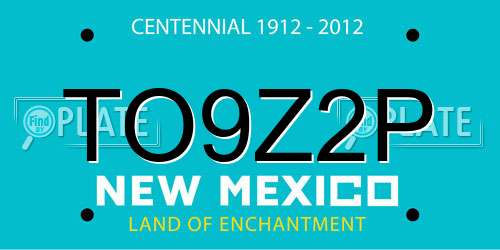 TO9Z2P New Mexico License Plate