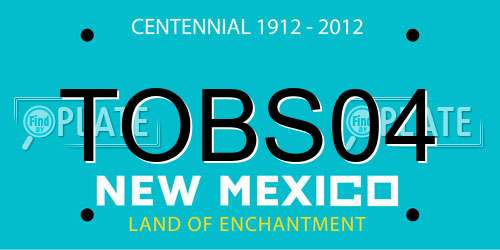 TOBS04 New Mexico License Plate