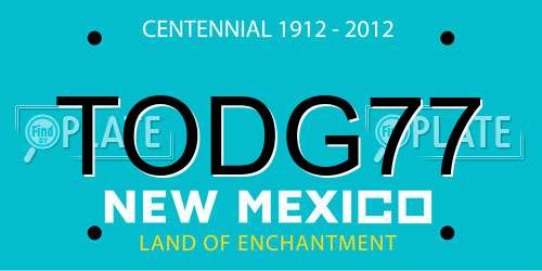 TODG77 New Mexico License Plate