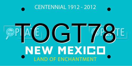 TOGT78 New Mexico License Plate
