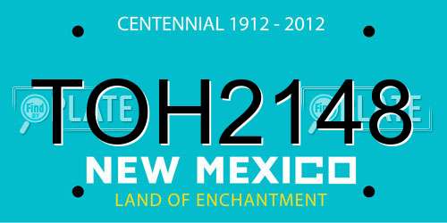 TOH2148 New Mexico License Plate