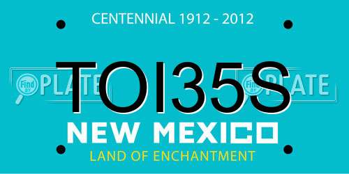 TOI35S New Mexico License Plate