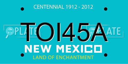 TOI45A New Mexico License Plate