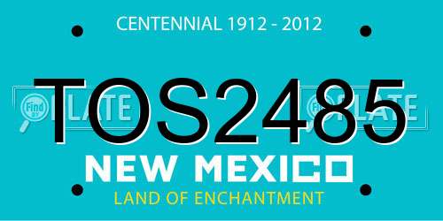TOS2485 New Mexico License Plate