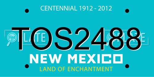 TOS2488 New Mexico License Plate