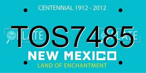 TOS7485 New Mexico License Plate
