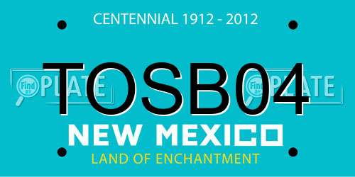 TOSB04 New Mexico License Plate