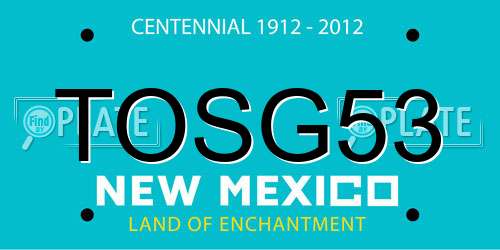 TOSG53 New Mexico License Plate