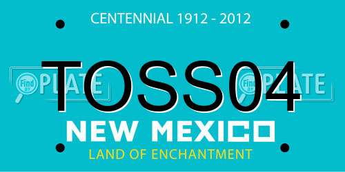 TOSS04 New Mexico License Plate
