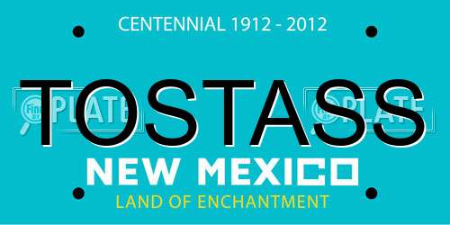 TOSTASS New Mexico License Plate