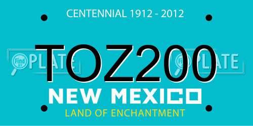 TOZ200 New Mexico License Plate