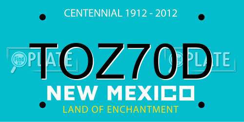 TOZ70D New Mexico License Plate