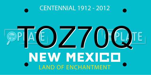 TOZ70Q New Mexico License Plate