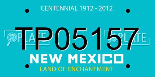 TP05157 New Mexico License Plate