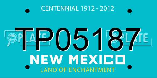 TP05187 New Mexico License Plate
