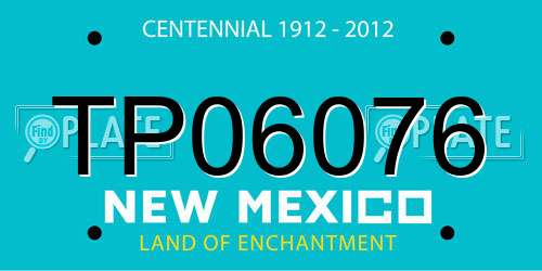TP06076 New Mexico License Plate