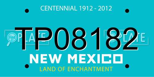 TP08182 New Mexico License Plate