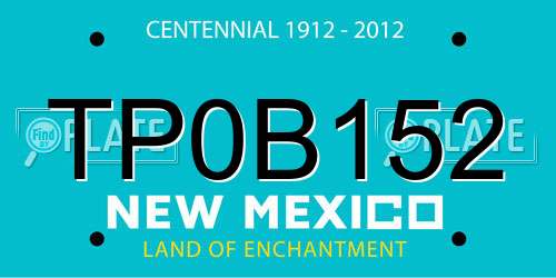 TP0B152 New Mexico License Plate