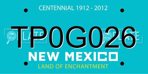 TP0G026 New Mexico License Plate