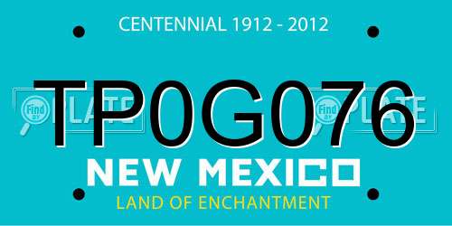 TP0G076 New Mexico License Plate