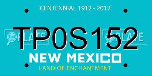 TP0S152 New Mexico License Plate