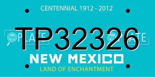 TP32326 New Mexico License Plate