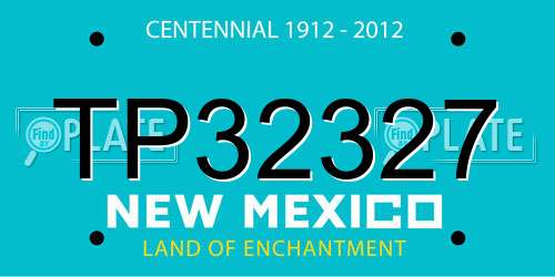 TP32327 New Mexico License Plate