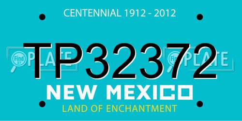 TP32372 New Mexico License Plate