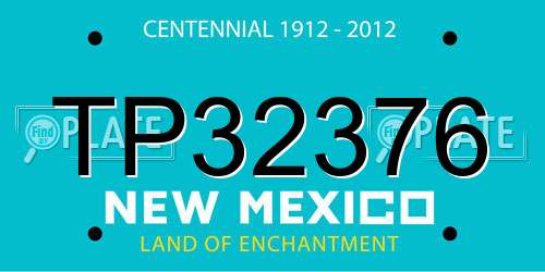 TP32376 New Mexico License Plate