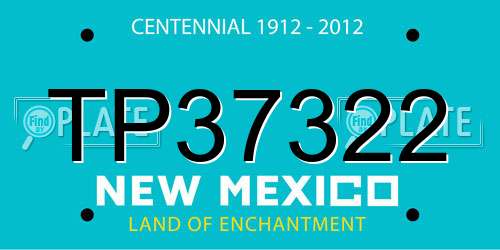 TP37322 New Mexico License Plate