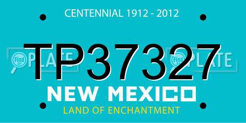 TP37327 New Mexico License Plate