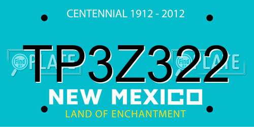 TP3Z322 New Mexico License Plate