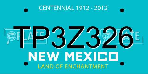 TP3Z326 New Mexico License Plate