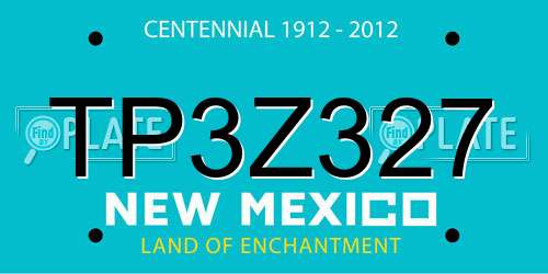 TP3Z327 New Mexico License Plate