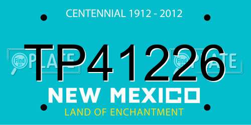 TP41226 New Mexico License Plate