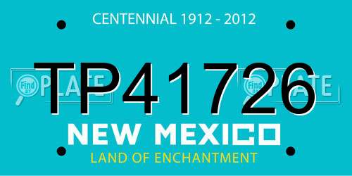 TP41726 New Mexico License Plate