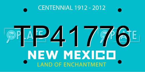 TP41776 New Mexico License Plate