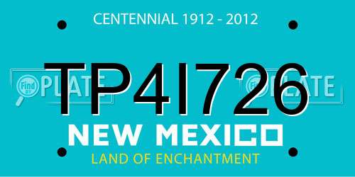 TP4I726 New Mexico License Plate