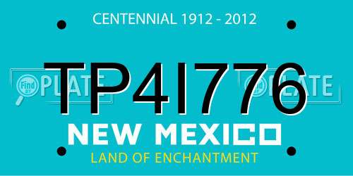 TP4I776 New Mexico License Plate
