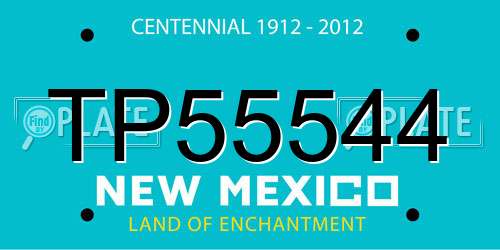 TP55544 New Mexico License Plate