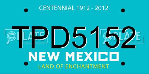 TPD5152 New Mexico License Plate