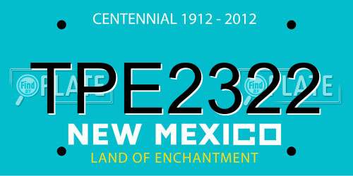 TPE2322 New Mexico License Plate
