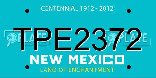 TPE2372 New Mexico License Plate
