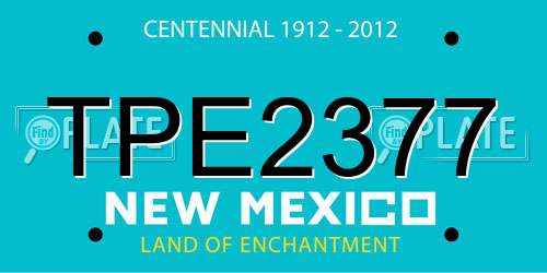 TPE2377 New Mexico License Plate